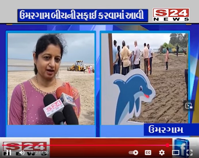 On the occasion of Intarnational Coastal Cleanup Day, Umargam Beach was cleaned.